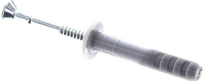 FISCHER Nageldübel 5x30, 100er Pack, mit flachem Rand (Pilzkopf 9 mm)
