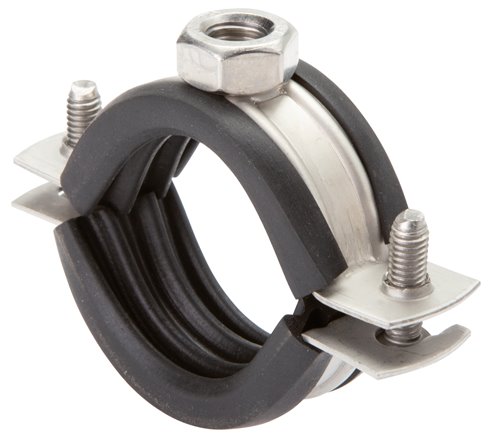 Rohrschelle, 15 - 19mm, 1.4404, mit Einlage