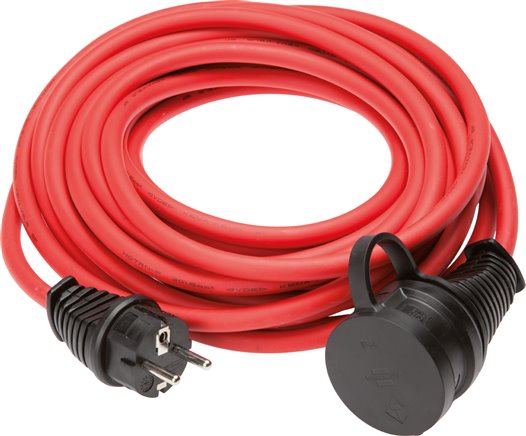 Verlängerungskabel (außen), 10m, rot (230 V AC)