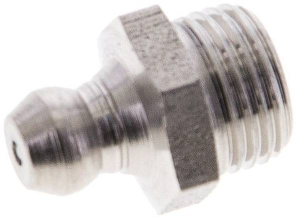 Gerader Kegelschmiernippel, R 1/8", 1.4305